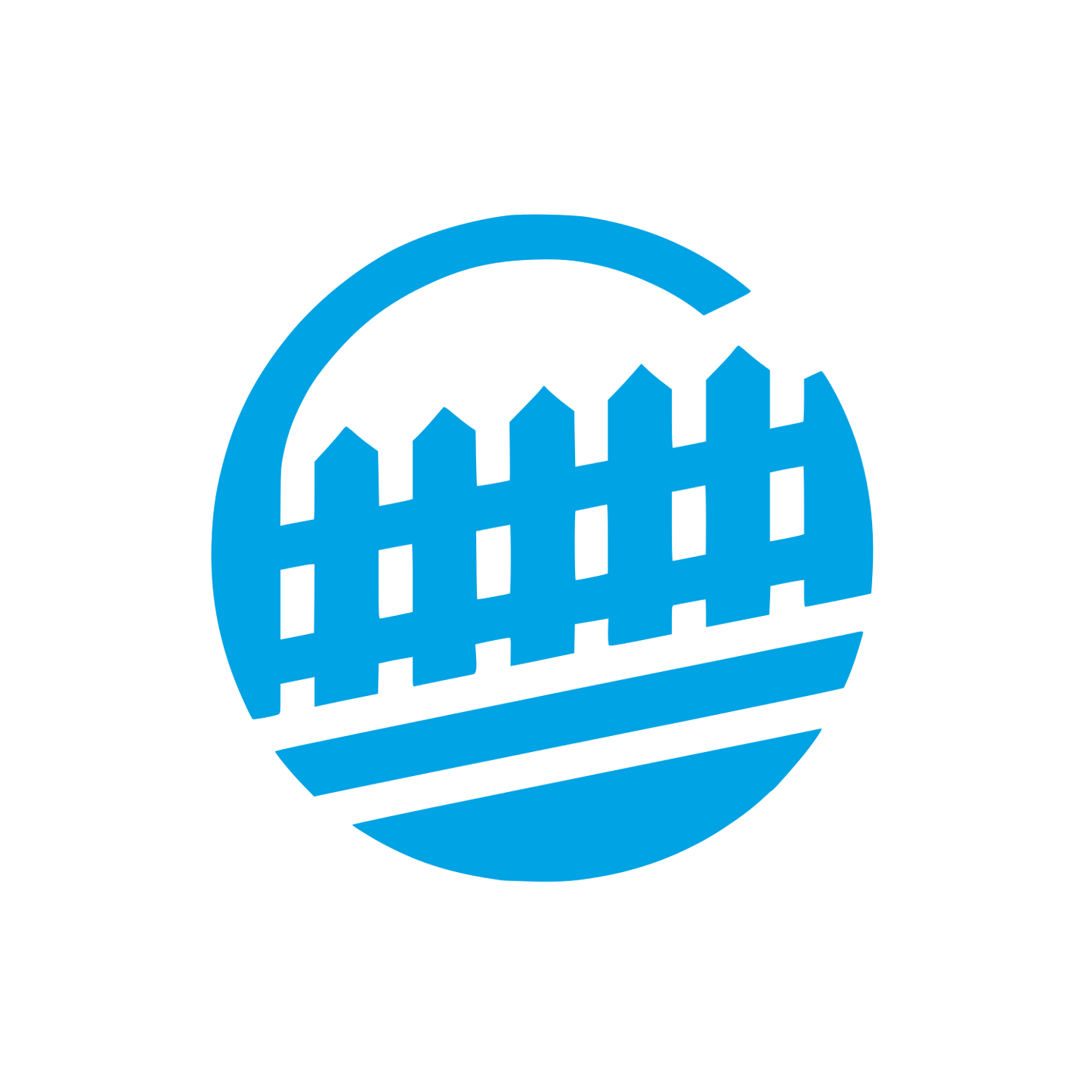 Picket Fence Logo #00a3e4