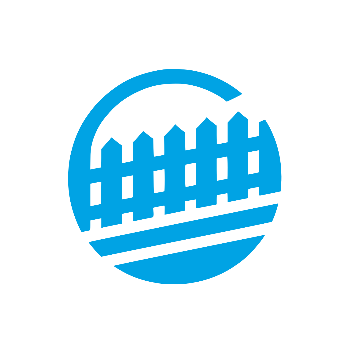 Picket Fence Logo #00a3e4