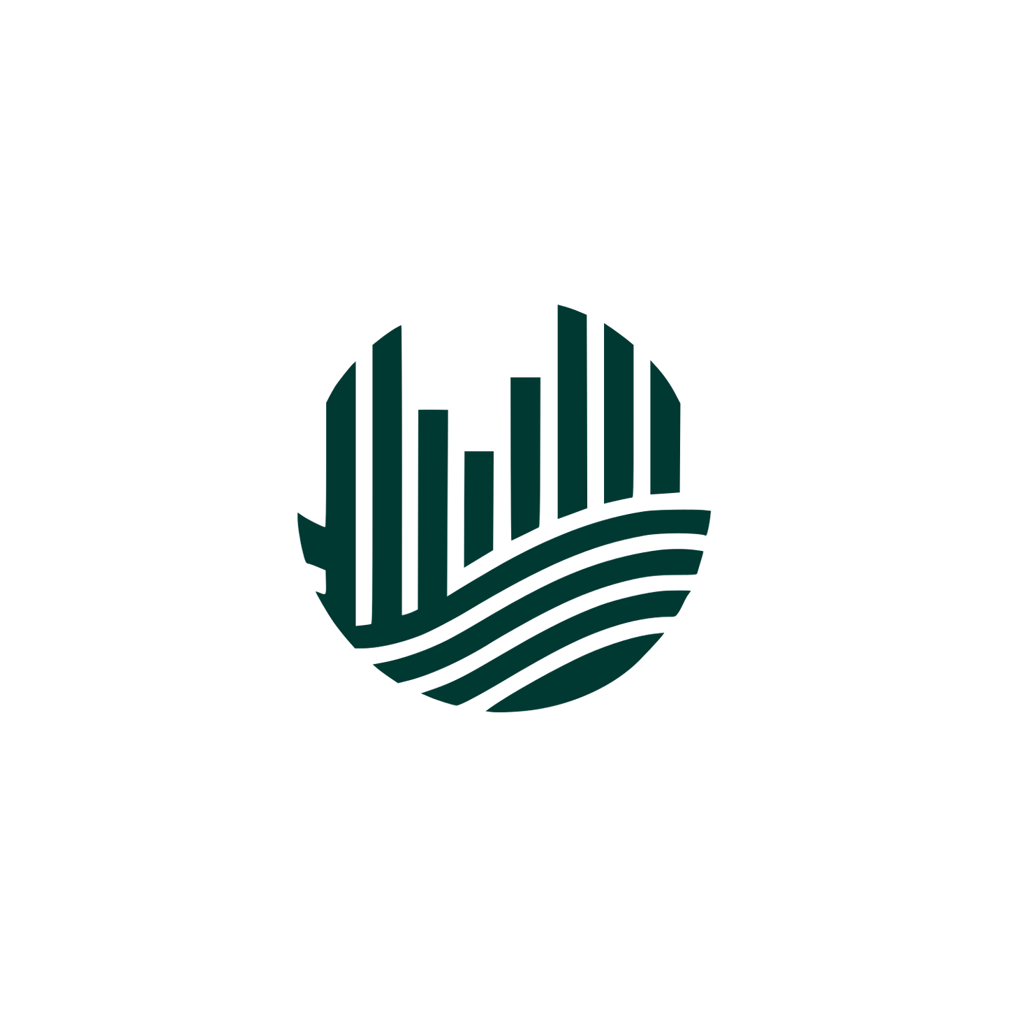 Circular Skyscraper Logo #003932