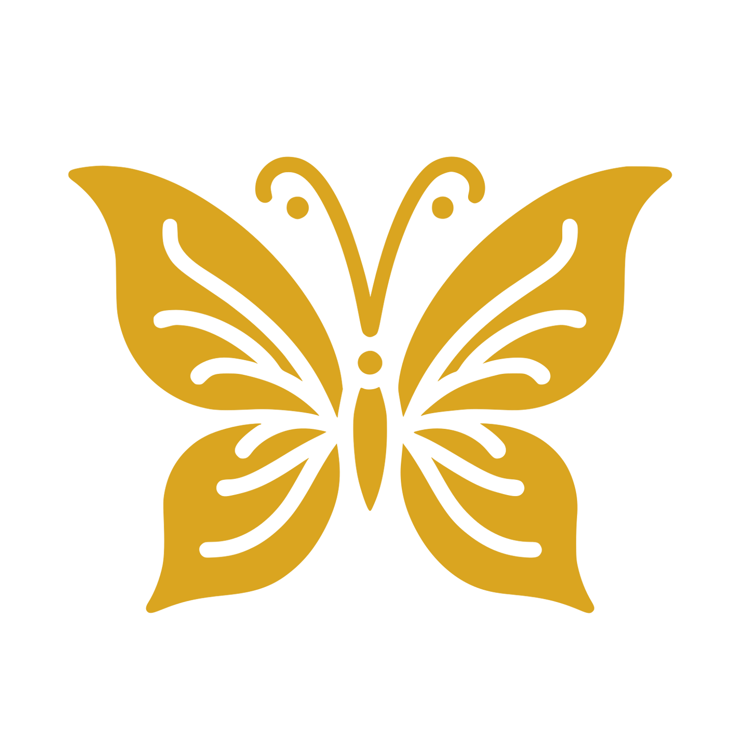 Butterfly Silhouette Logo #DAA520