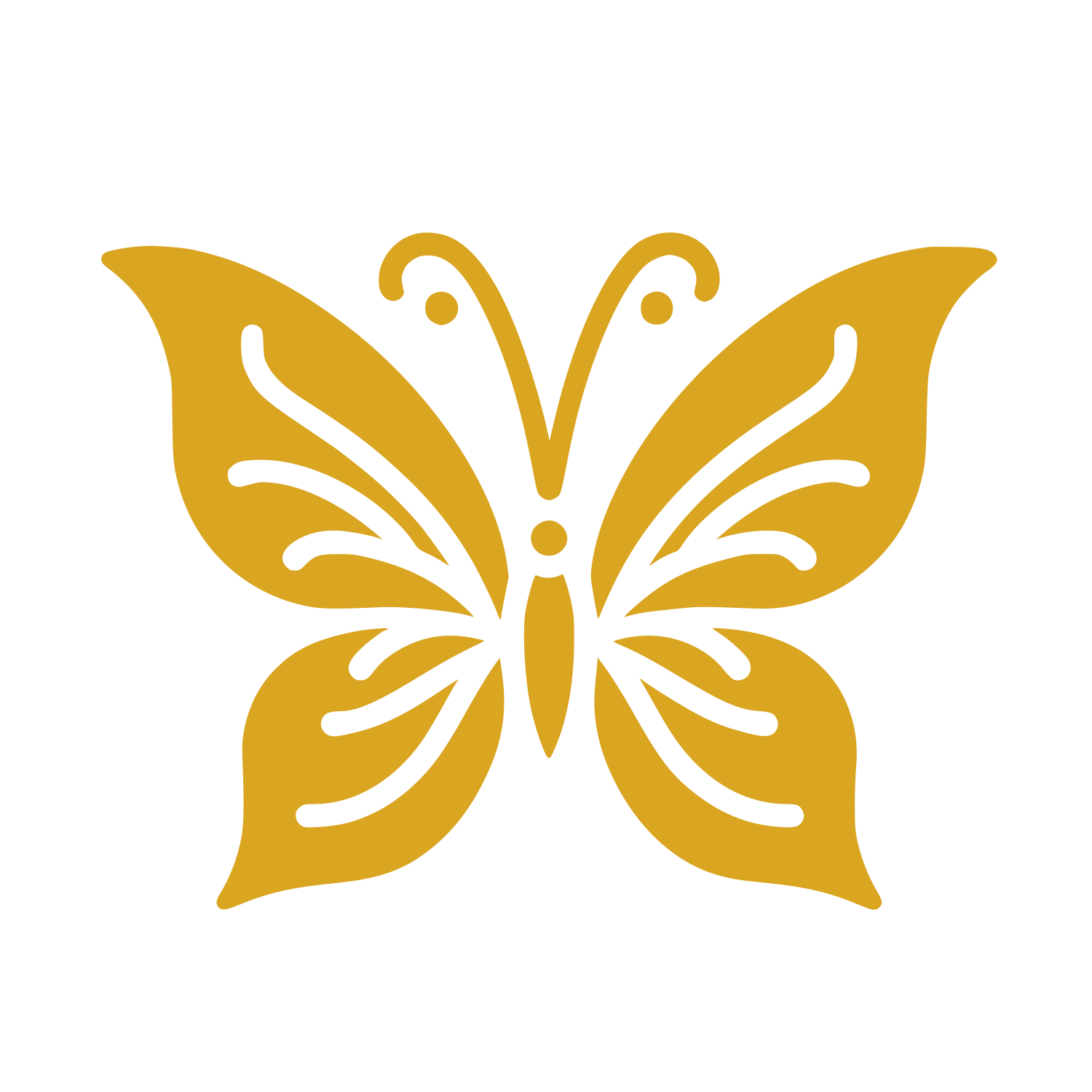 Butterfly Silhouette Logo #DAA520