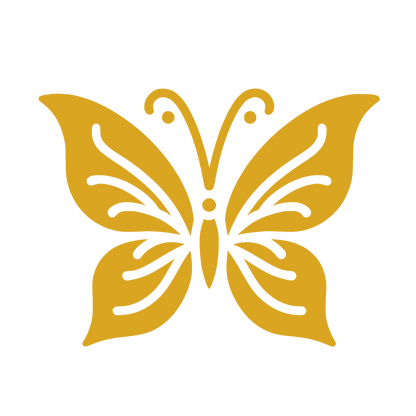 Butterfly Silhouette Logo #DAA520