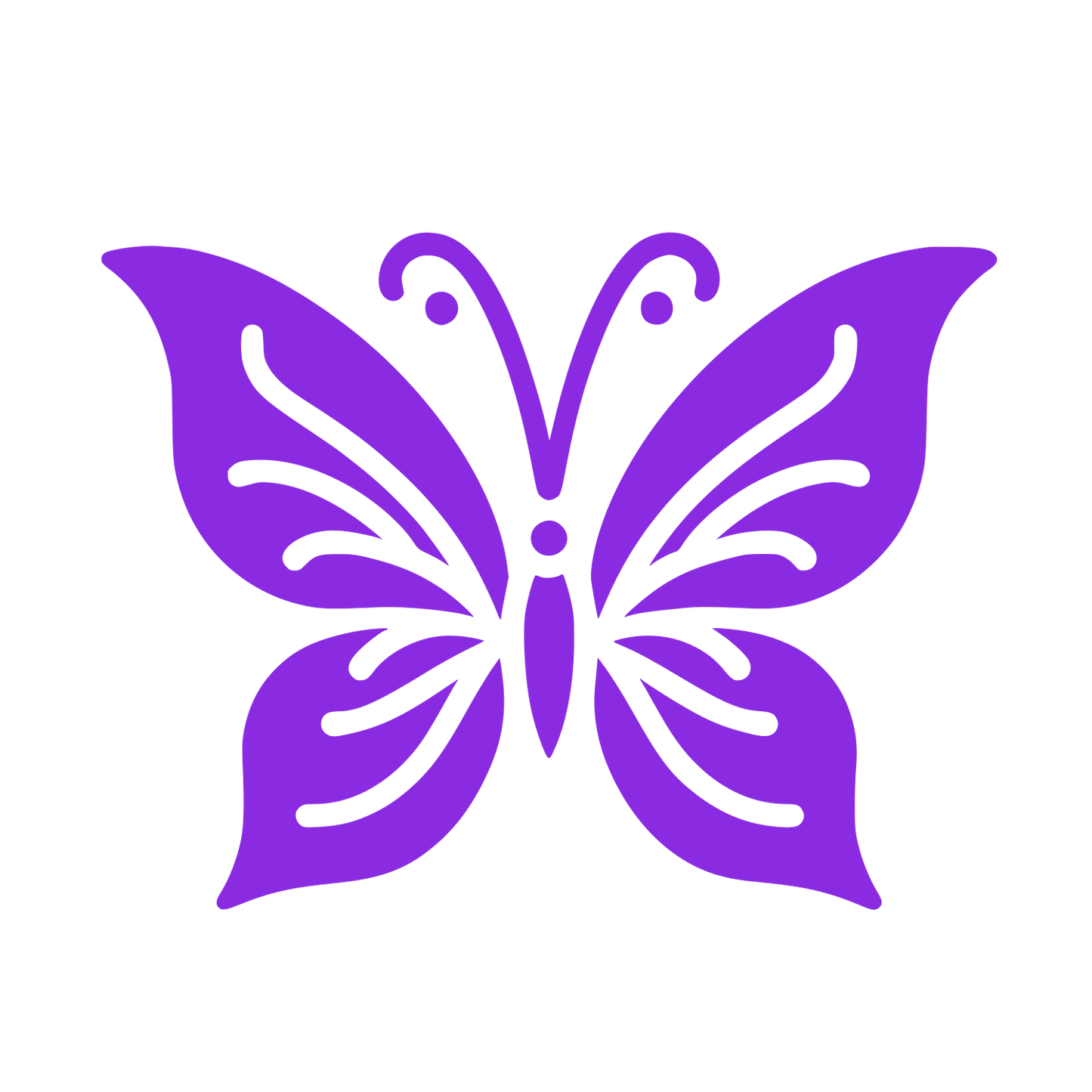Butterfly Silhouette Logo #8A2BE2