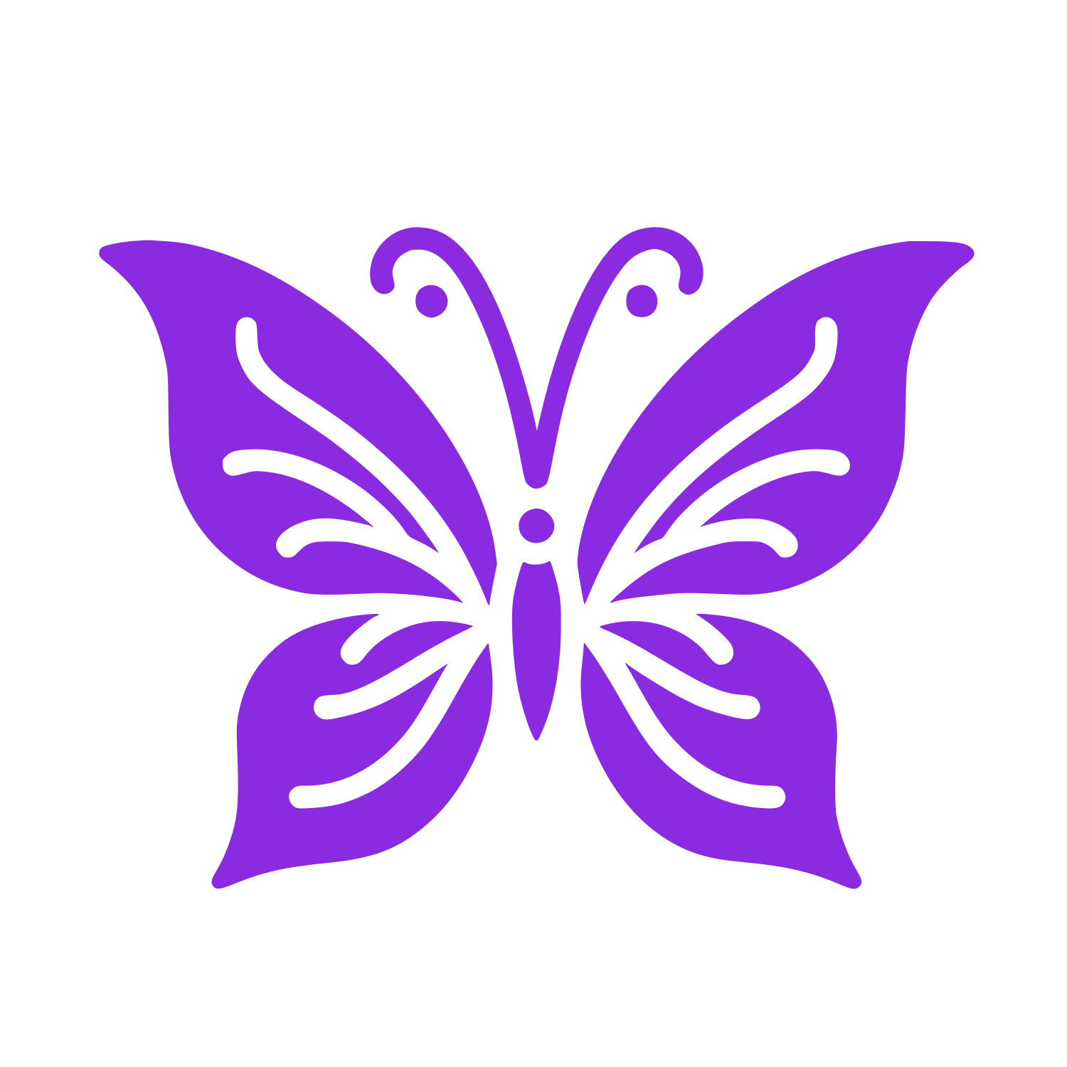 Butterfly Silhouette Logo #8A2BE2