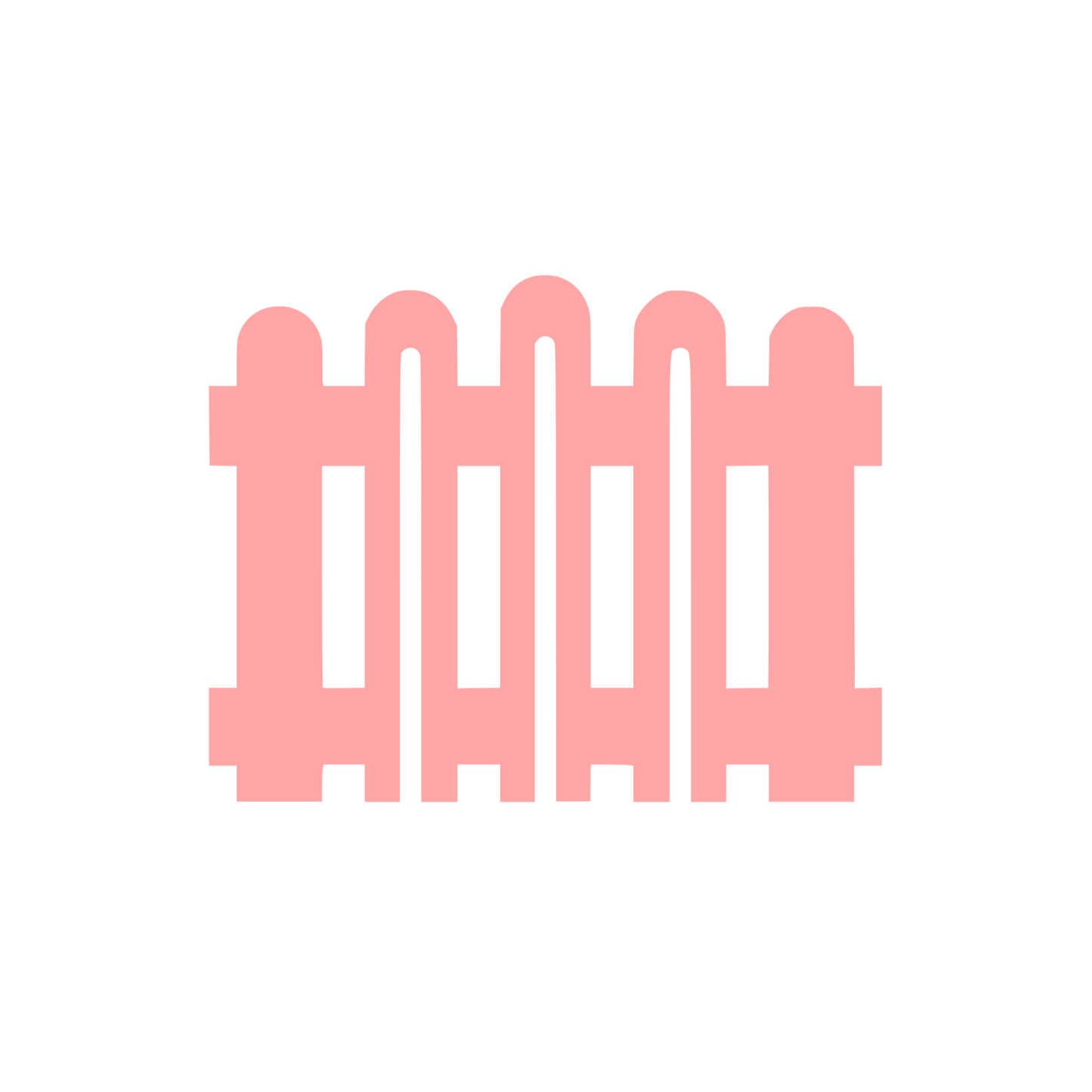 Minimalist Fence Logo #ffa6a6