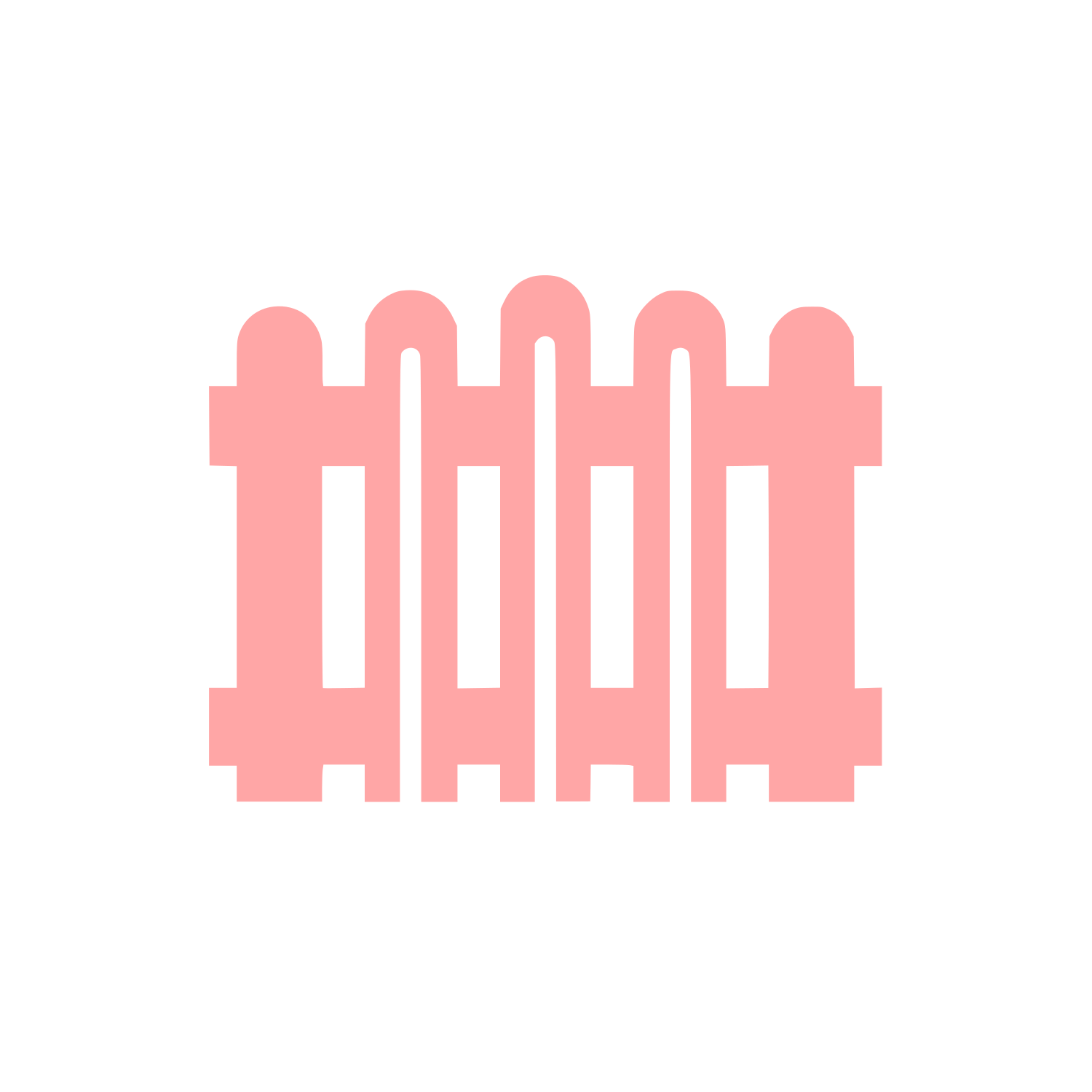 Minimalist Fence Logo #ffa6a6