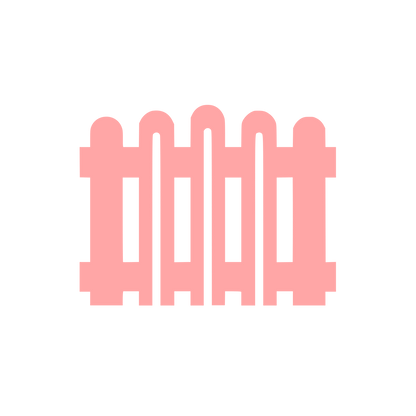 Minimalist Fence Logo #ffa6a6