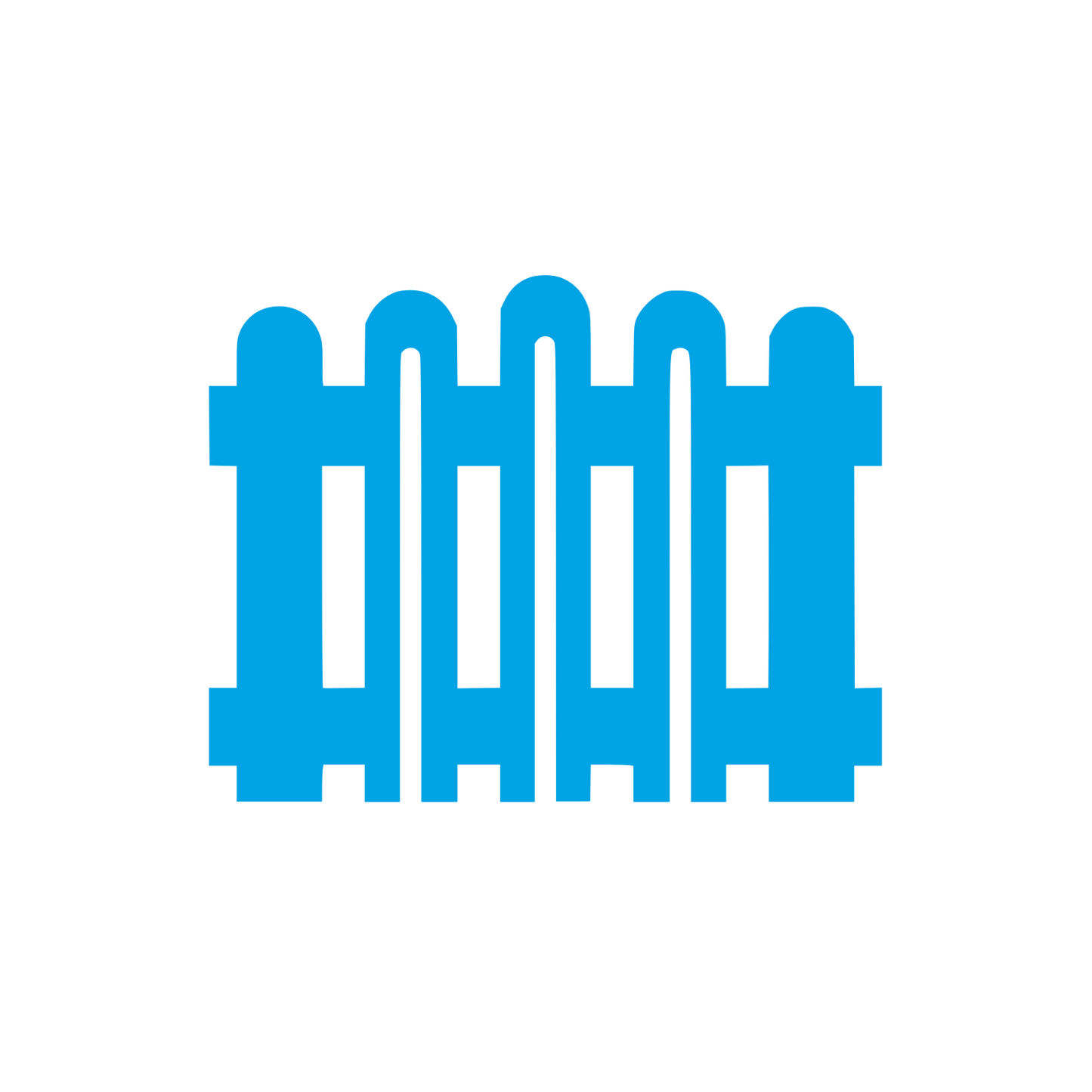 Minimalist Fence Logo #00a3e4