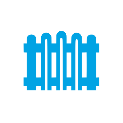 Minimalist Fence Logo #00a3e4