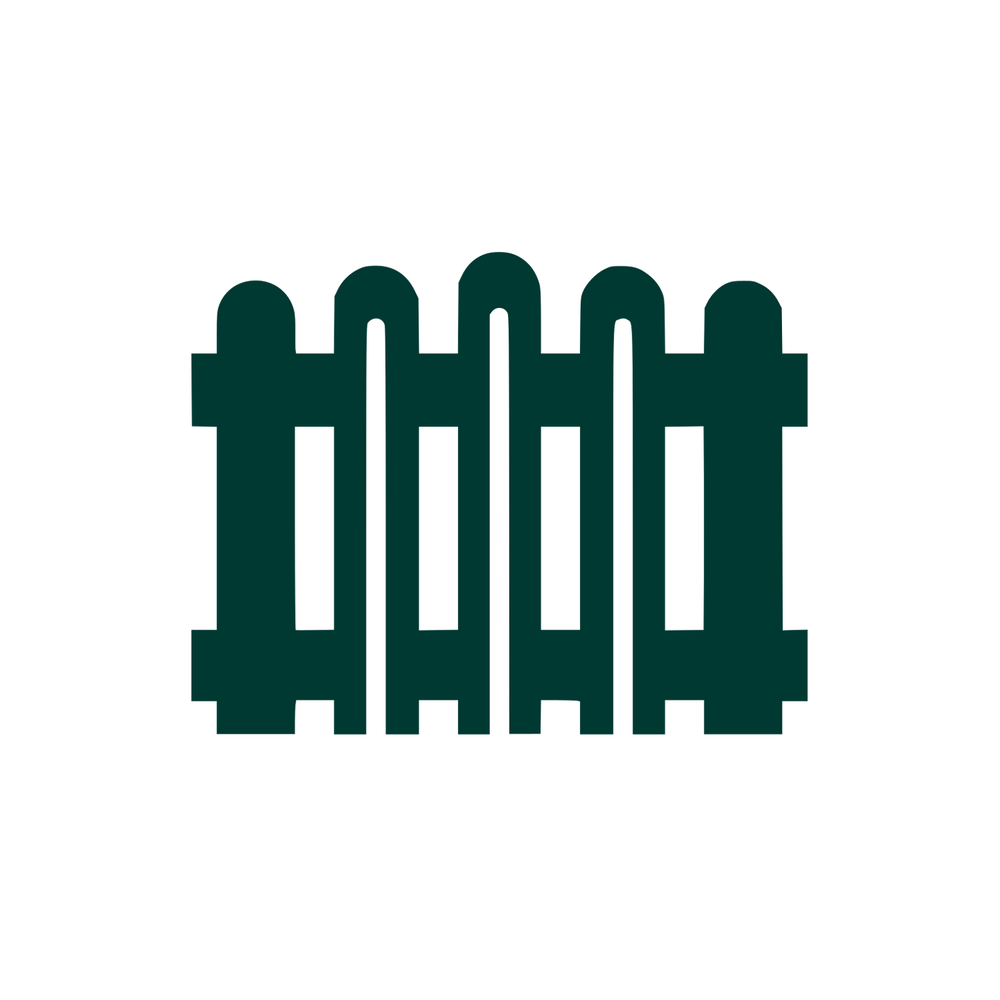 Minimalist Fence Logo #003932