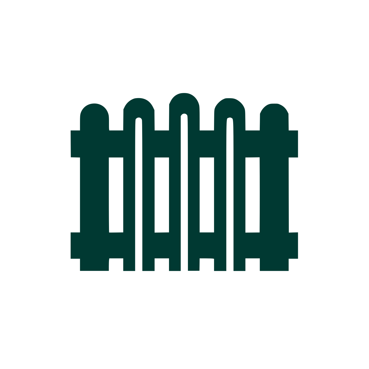 Minimalist Fence Logo #003932
