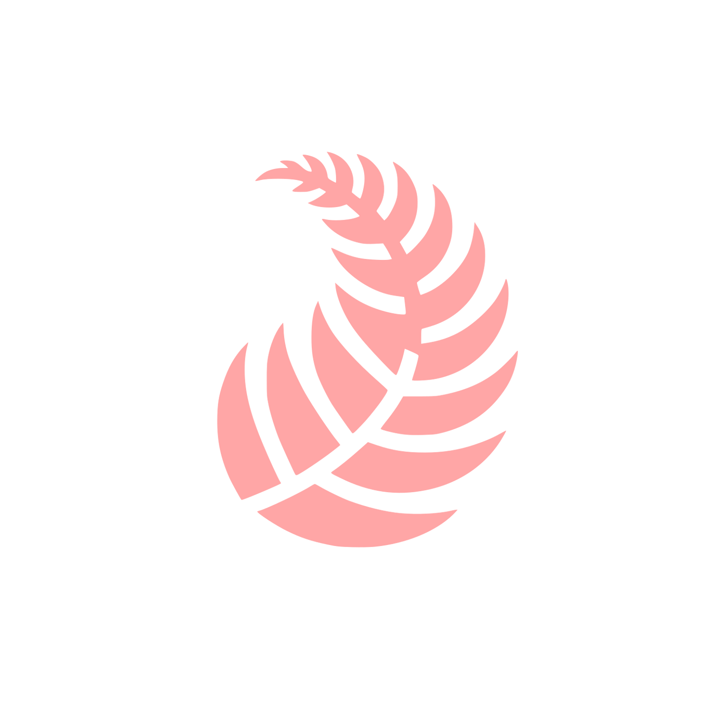 Fern Leaf Logo #ffa6a6