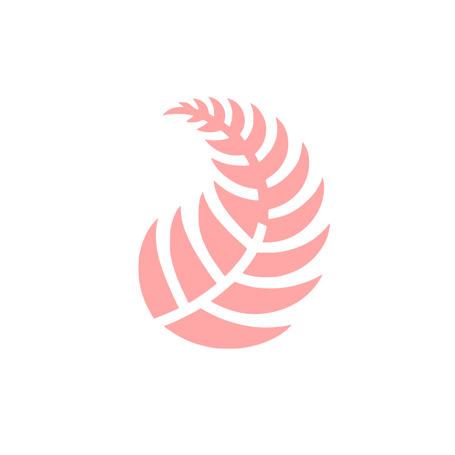 Fern Leaf Logo #ffa6a6