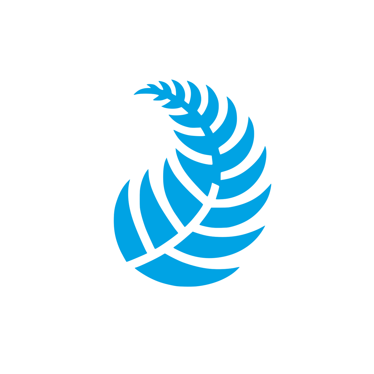 Fern Leaf Logo #00a3e4