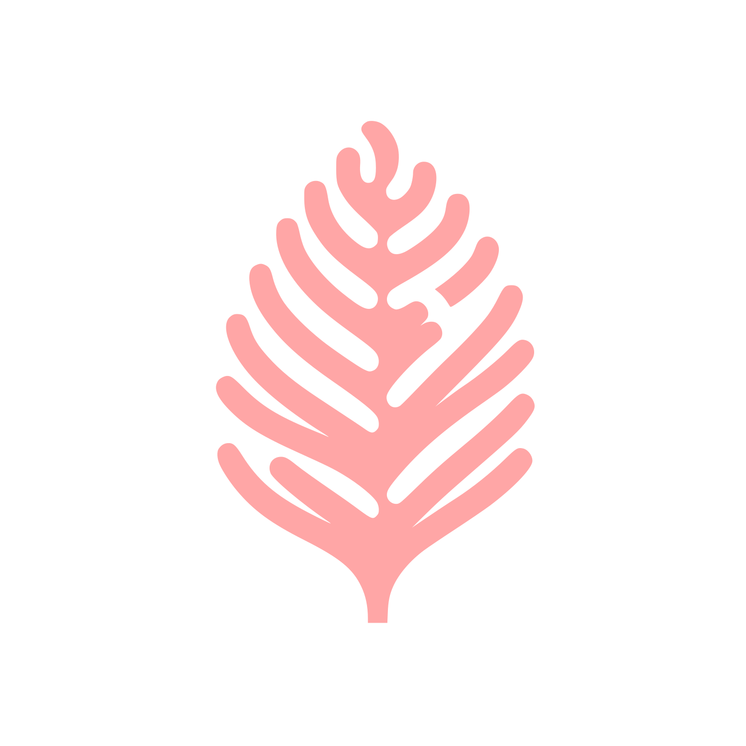 Fern Minimalist Logo #ffa6a6