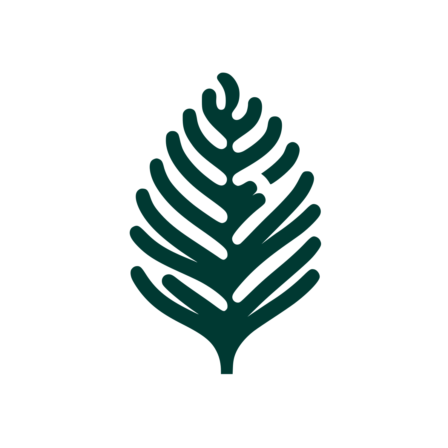 Fern Minimalist Logo #003932