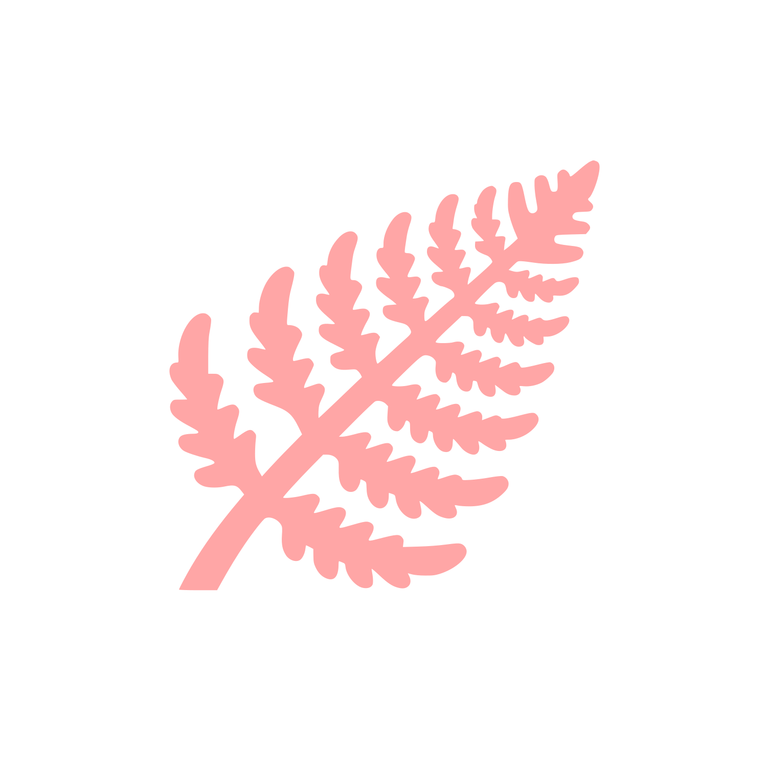 Nature Leaf Logo #ffa6a6
