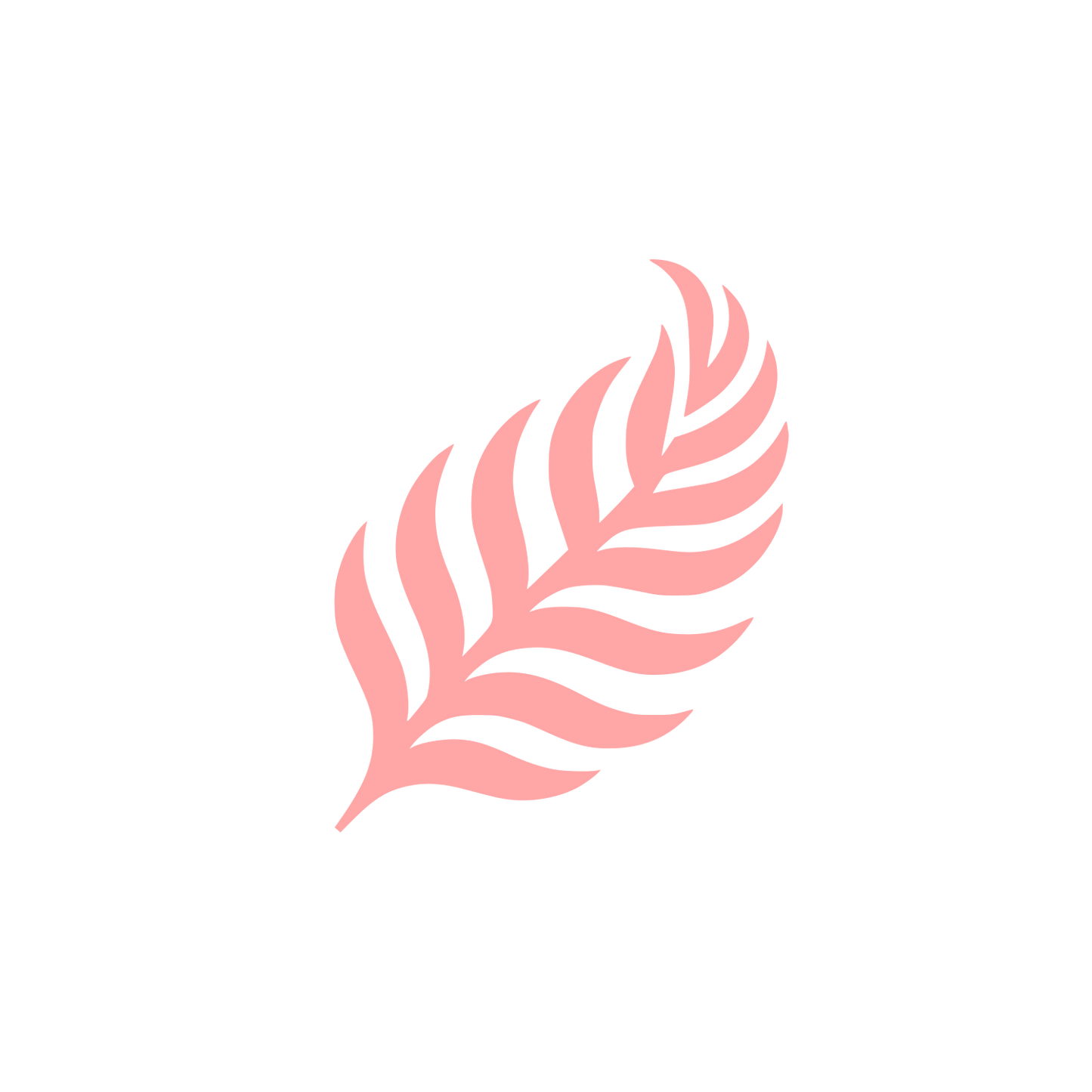 Feather Silhouette Logo #ffa6a6