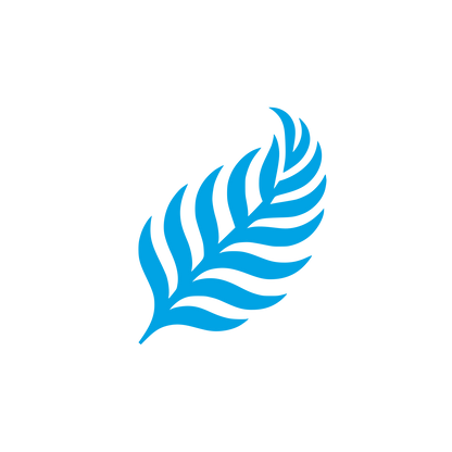 Feather Silhouette Logo #00a3e4