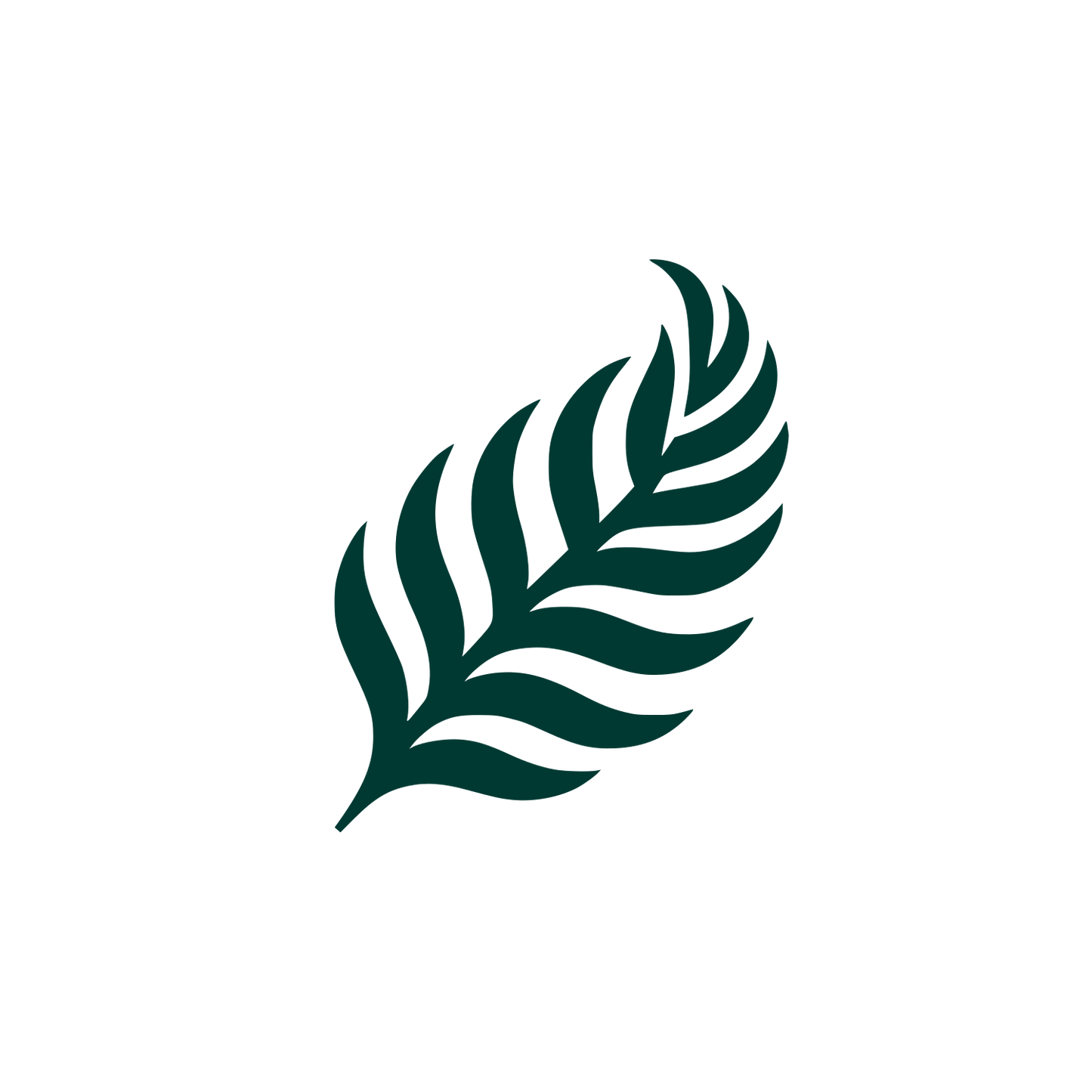 Feather Silhouette Logo #003932