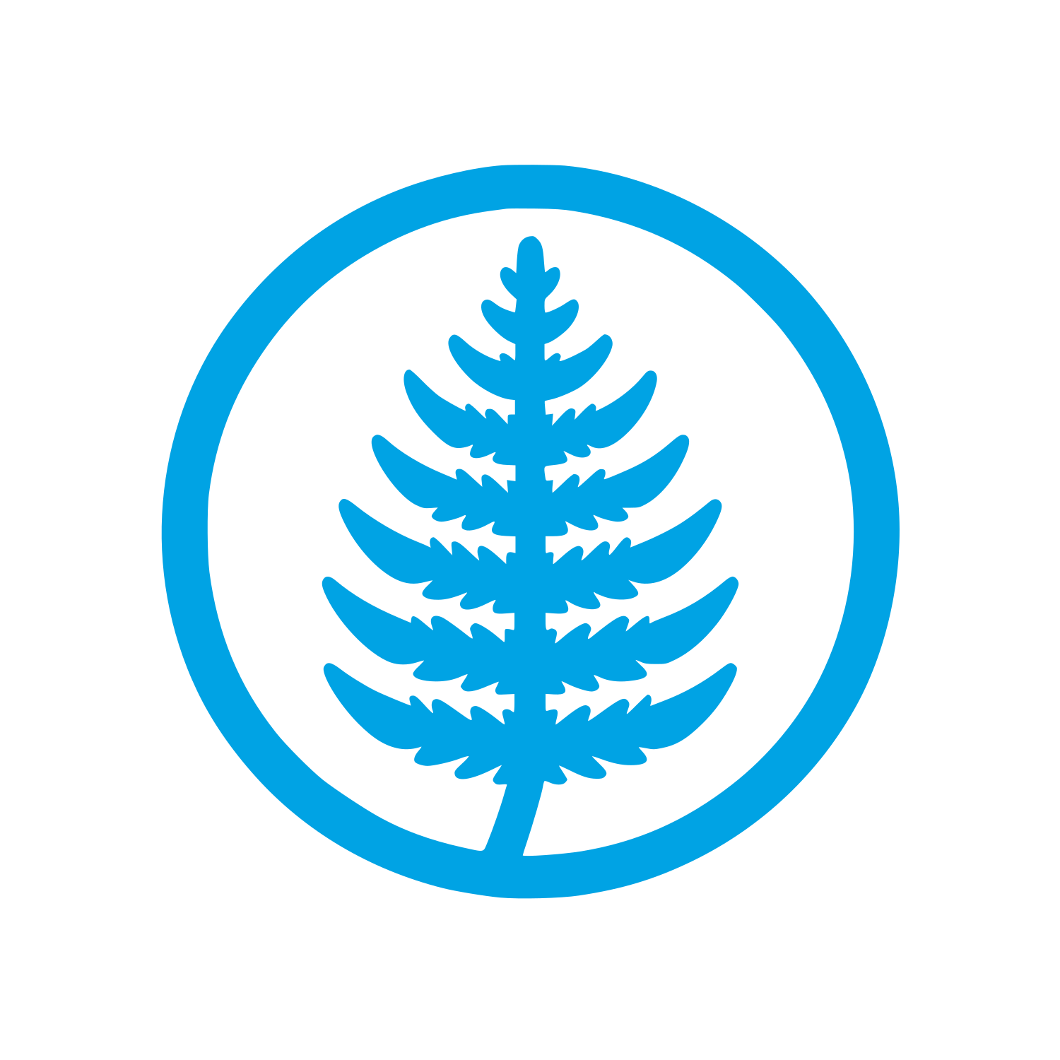 Tree Silhouette Logo #00a3e4