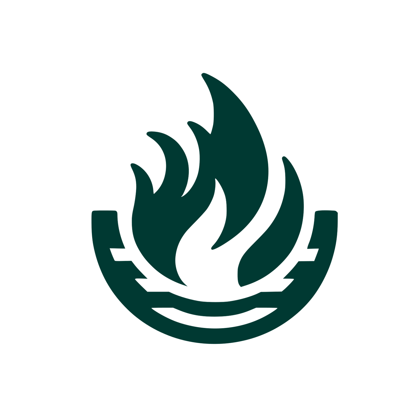 Bold Flame Logo #003932