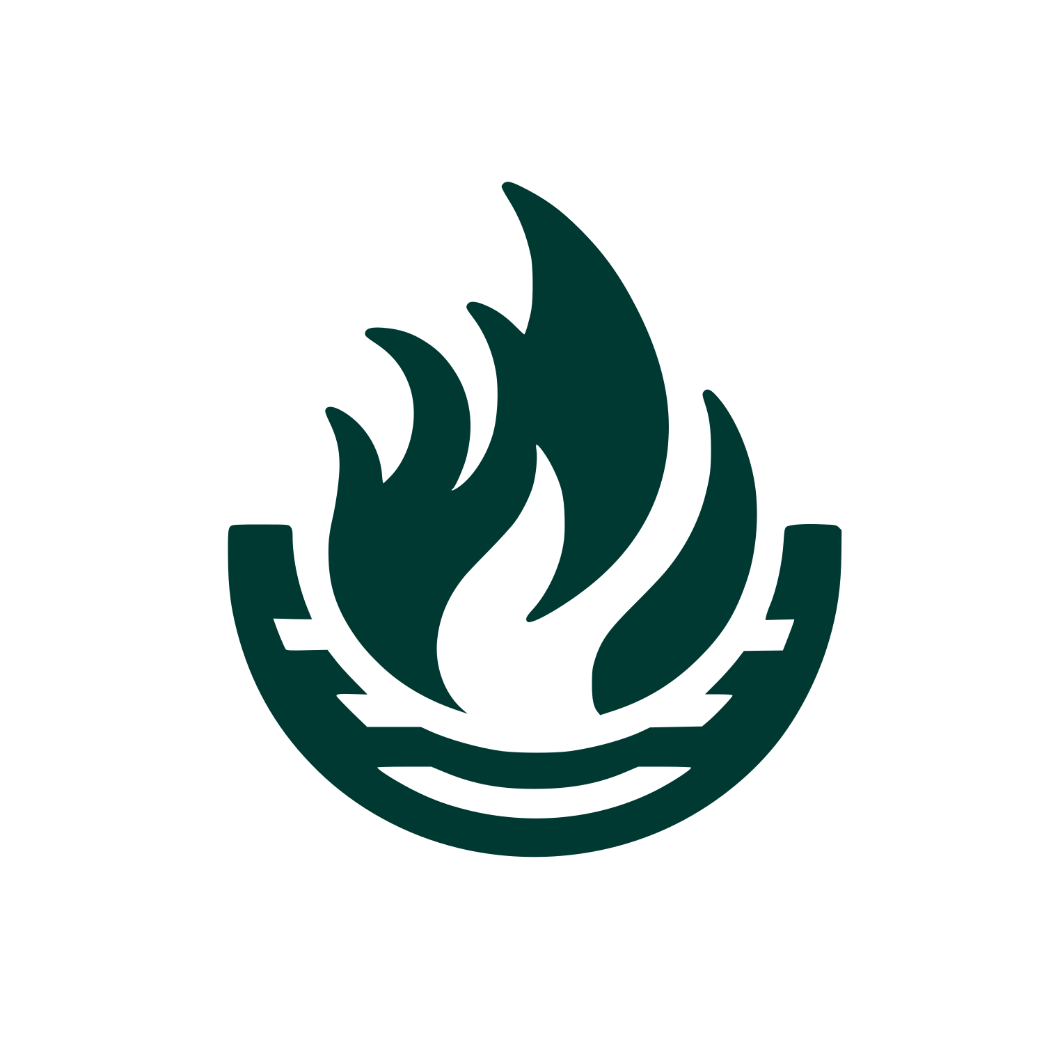 Bold Flame Logo #003932