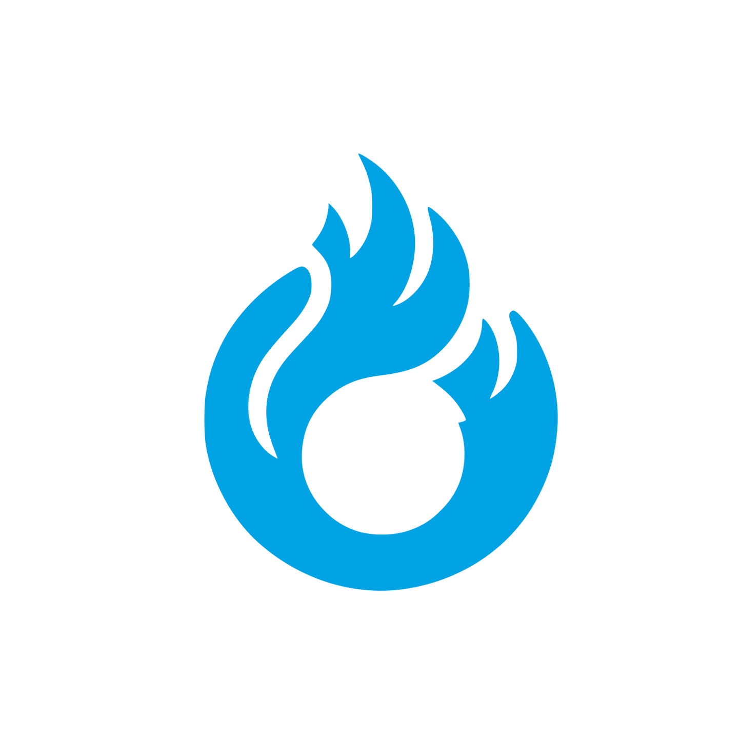 Abstract Flame Logo #00a3e4