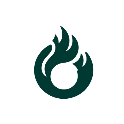 Abstract Flame Logo #003932