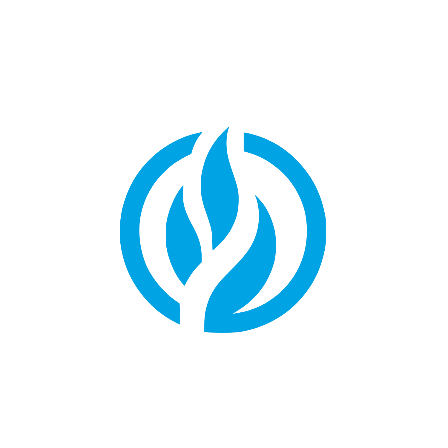 Simple Flame Logo #00a3e4