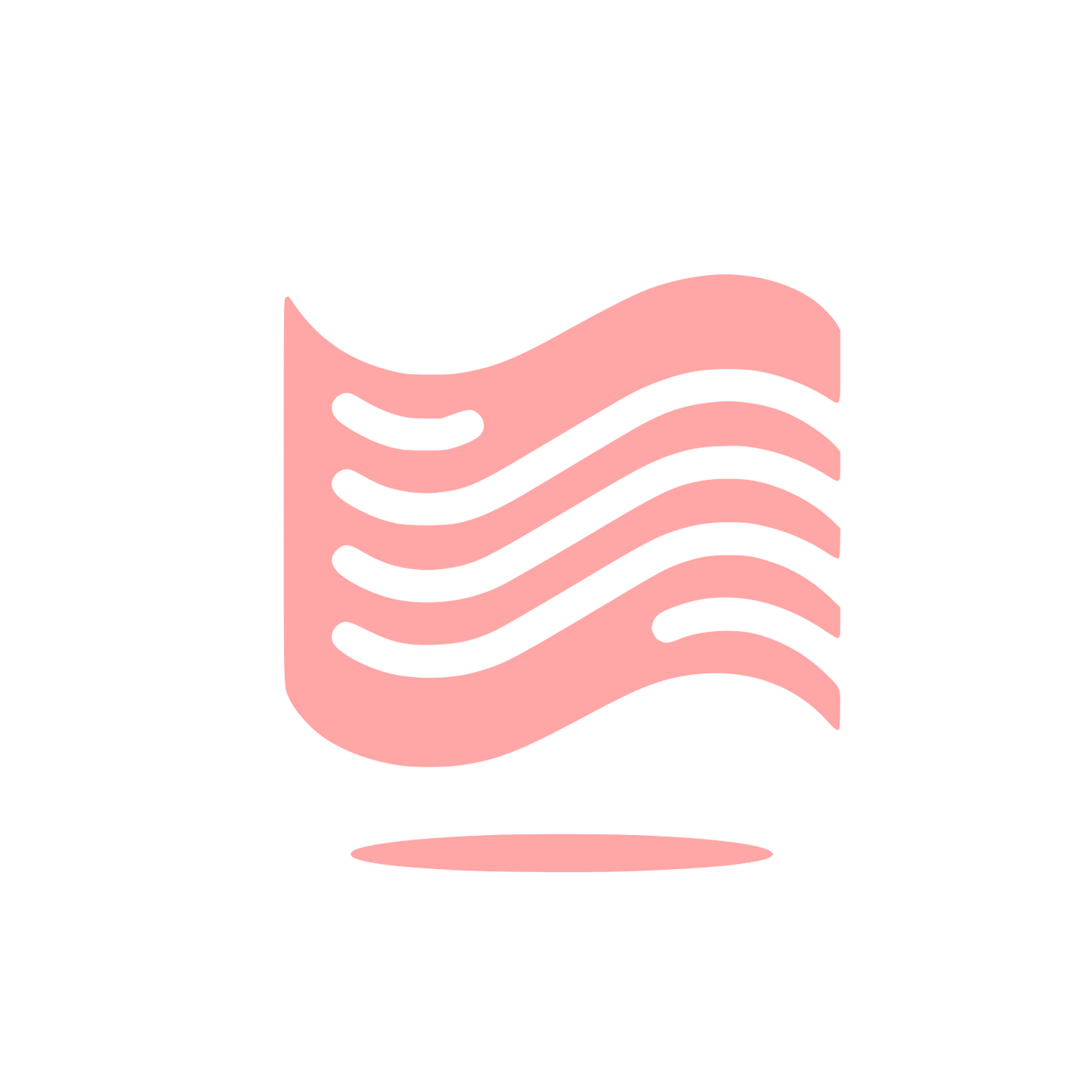 Wave Flag Logo #ffa6a6
