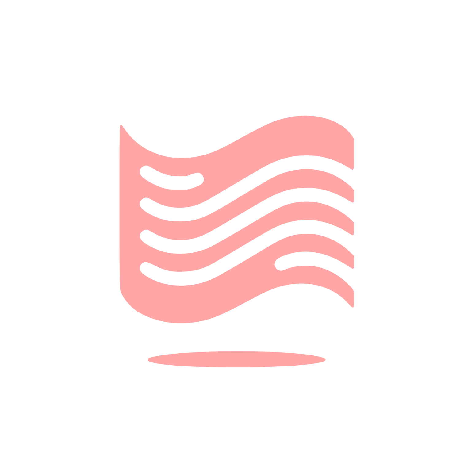 Wave Flag Logo #ffa6a6