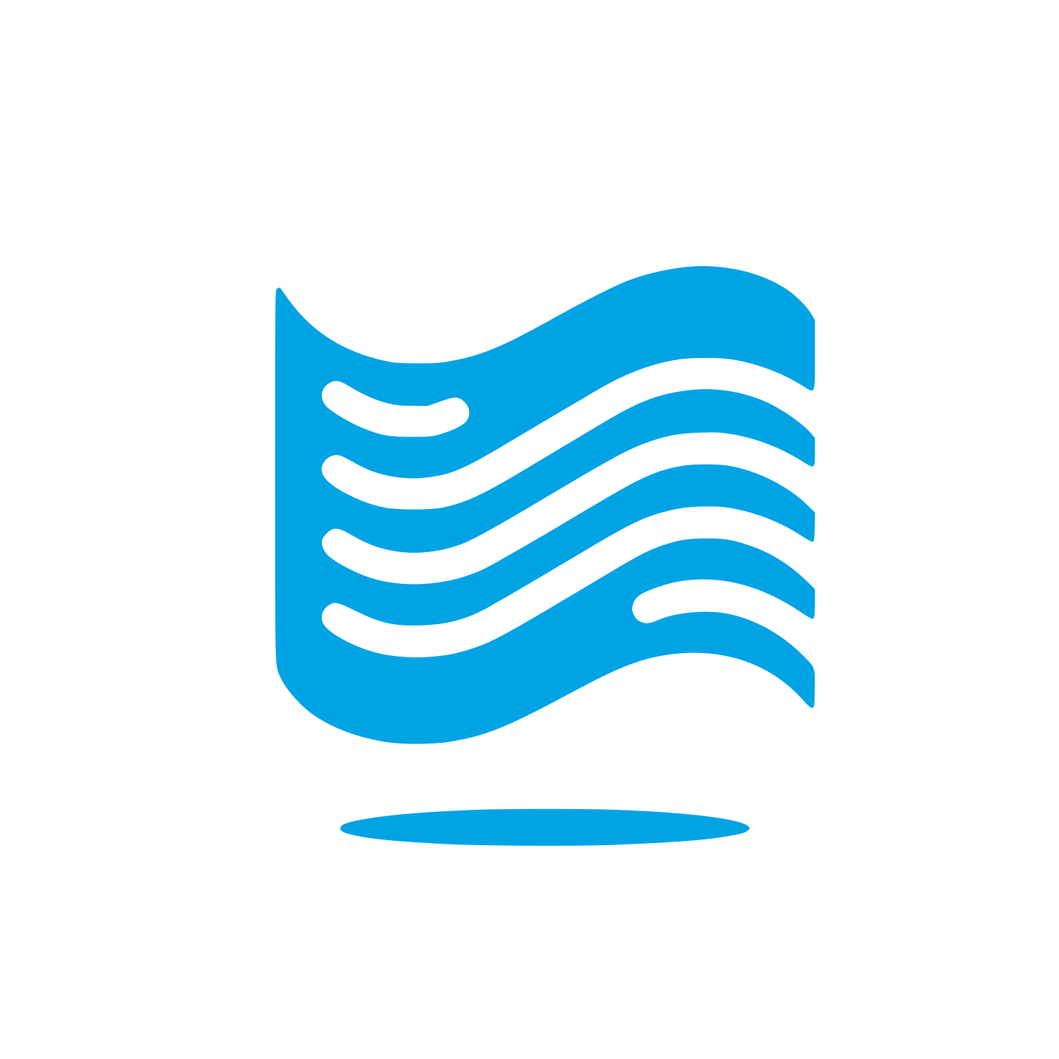Wave Flag Logo #00a3e4