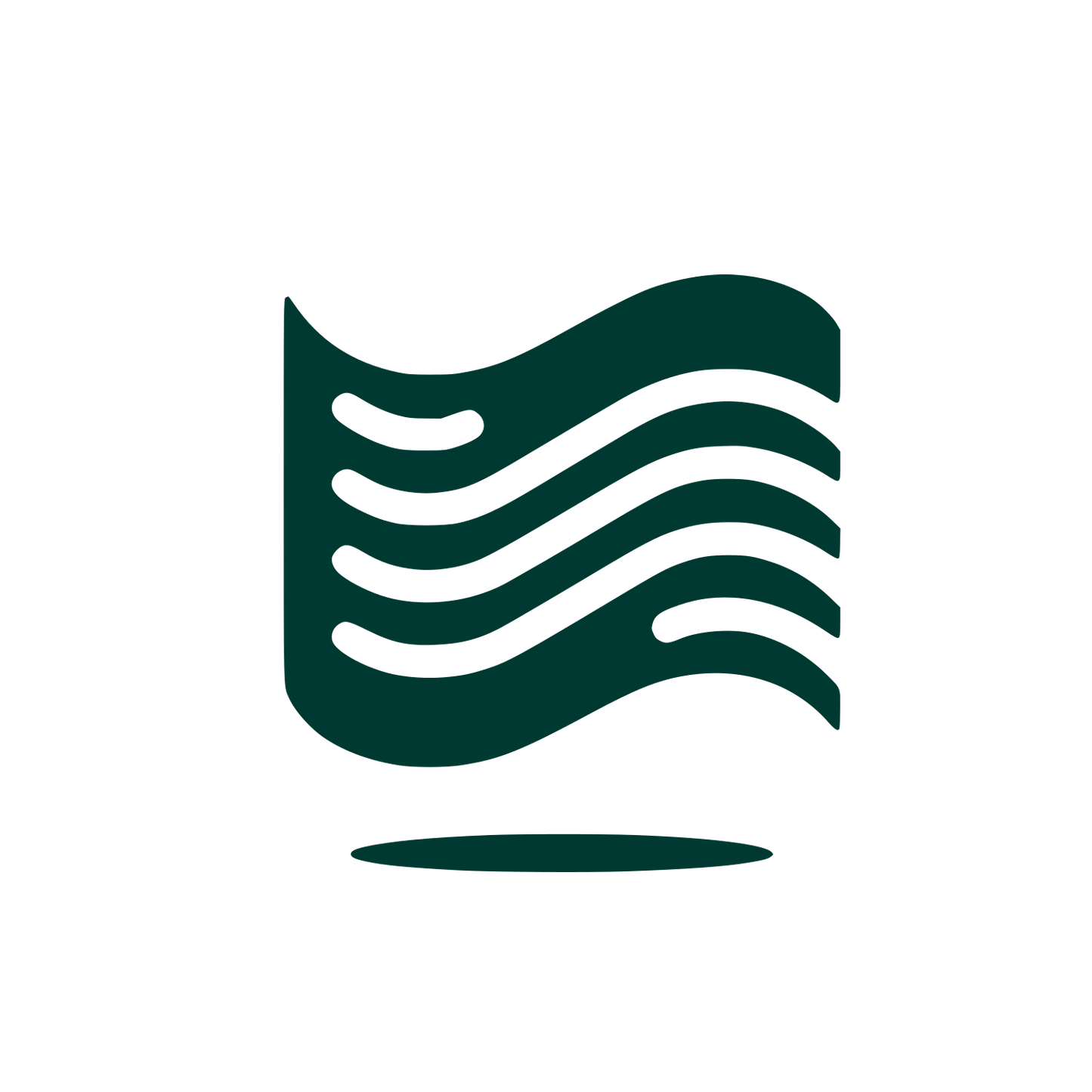 Wave Flag Logo #003932