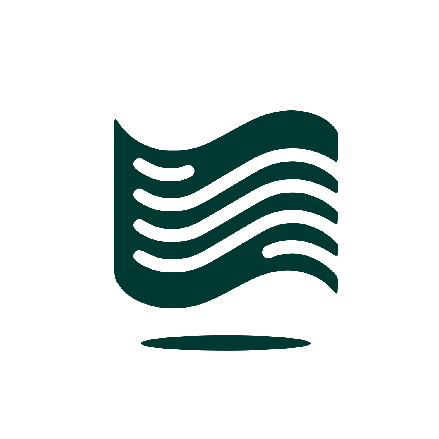 Wave Flag Logo #003932