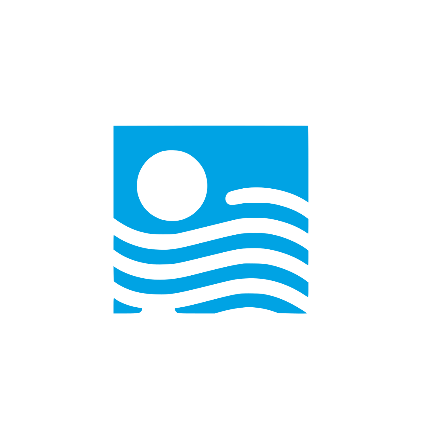 Landscape Water Square  Logo #00a3e4