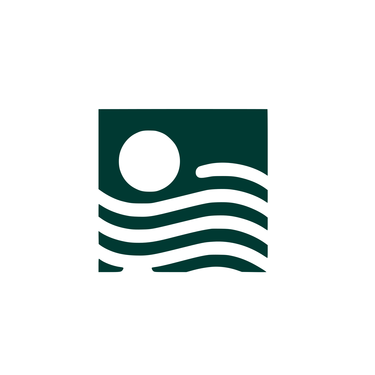 Landscape Water Square  Logo #003932