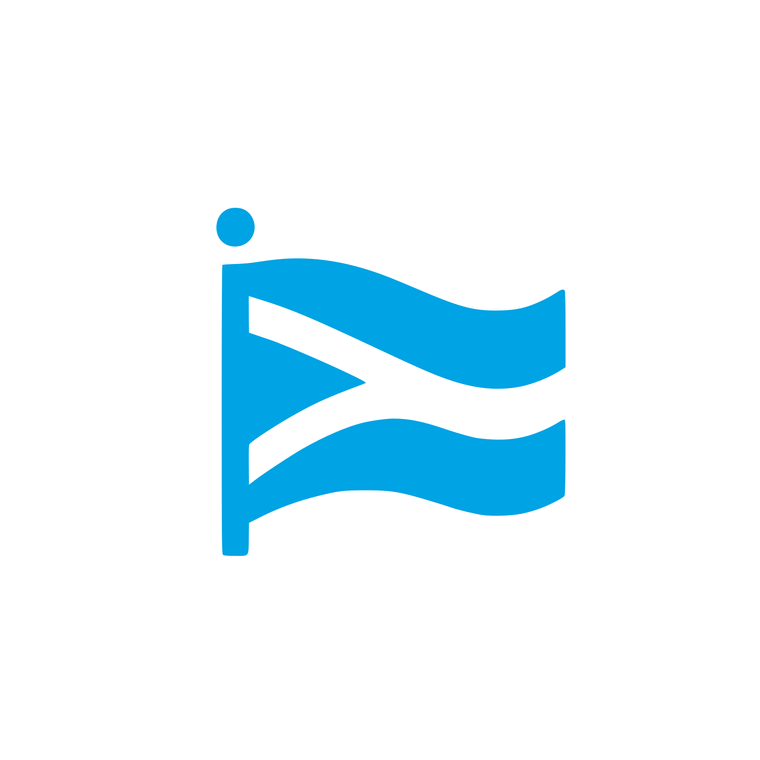 Abstract Flag Logo #00a3e4