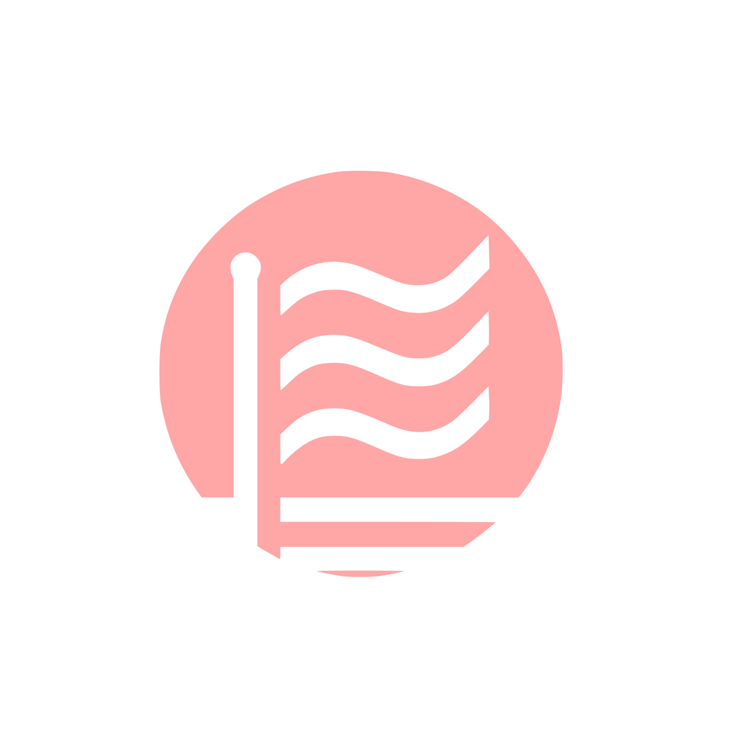 Circular Flag Logo #ffa6a6