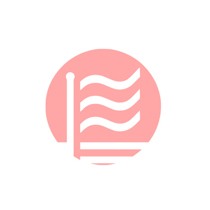 Circular Flag Logo #ffa6a6