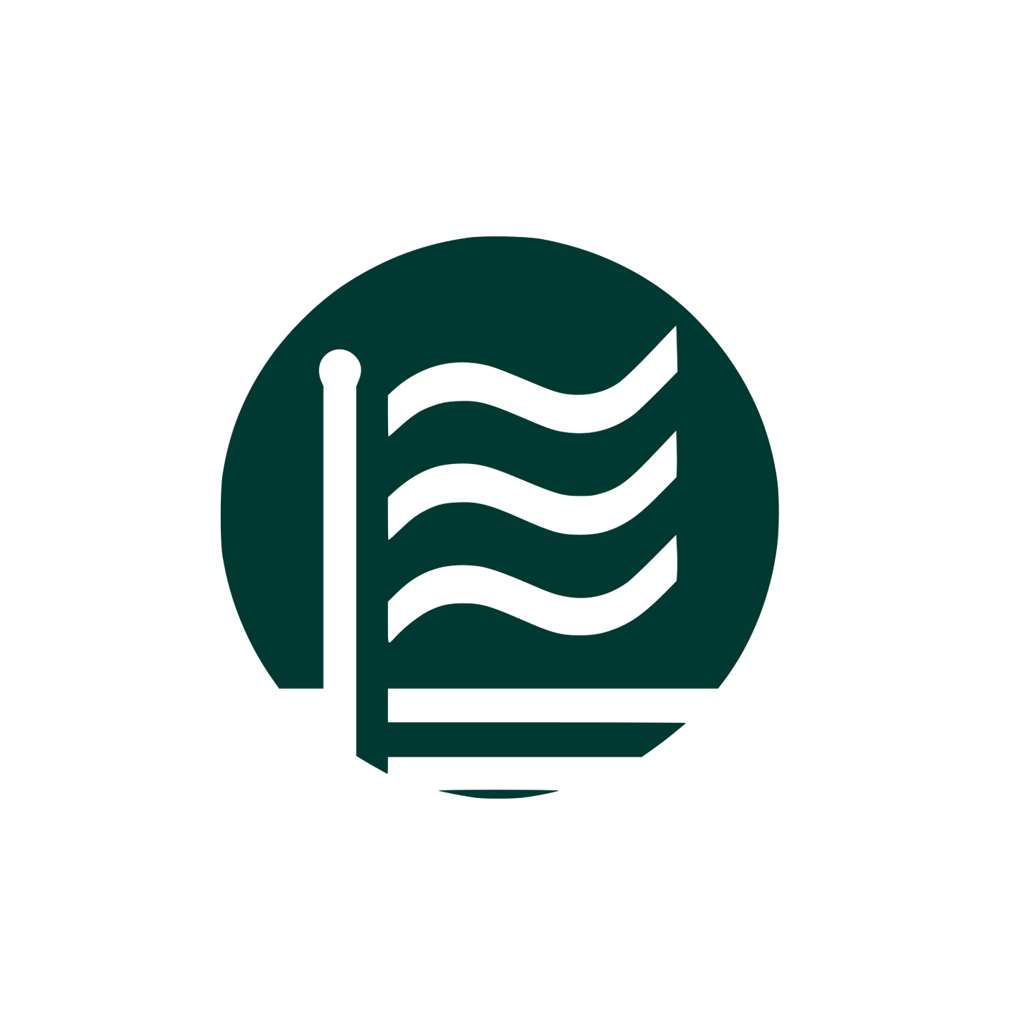 Circular Flag Logo #003932