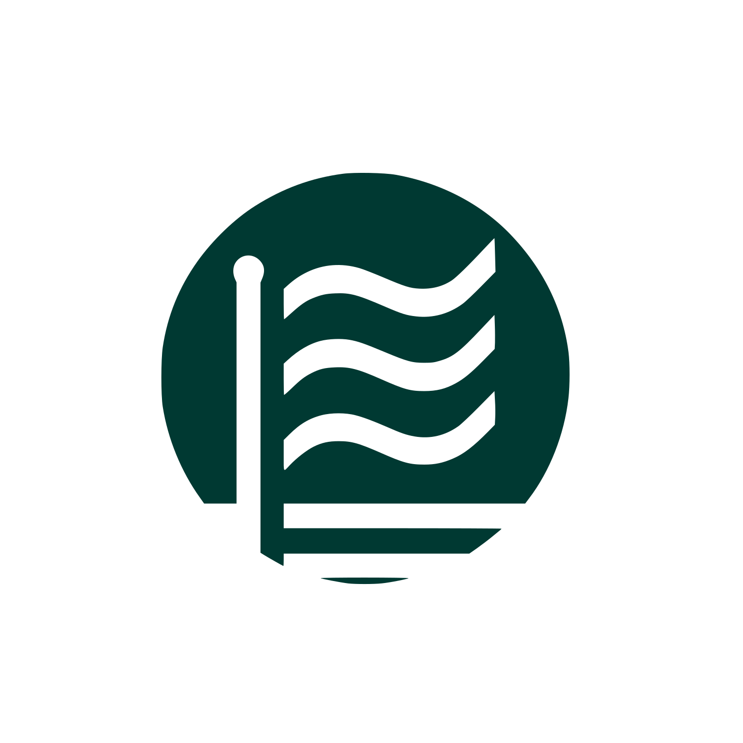 Circular Flag Logo #003932