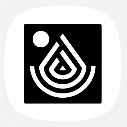 Abstract Drop with Sun Logo