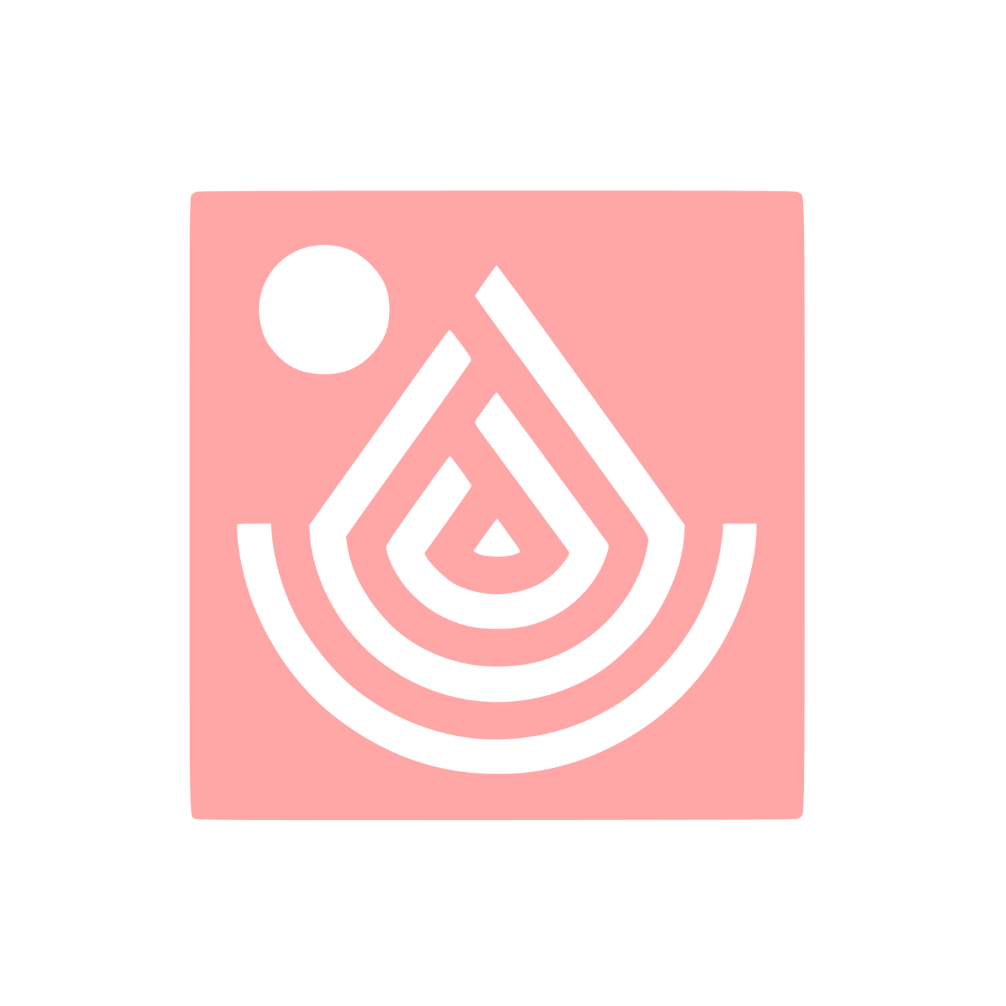 Abstract Drop with Sun Logo #ffa6a6