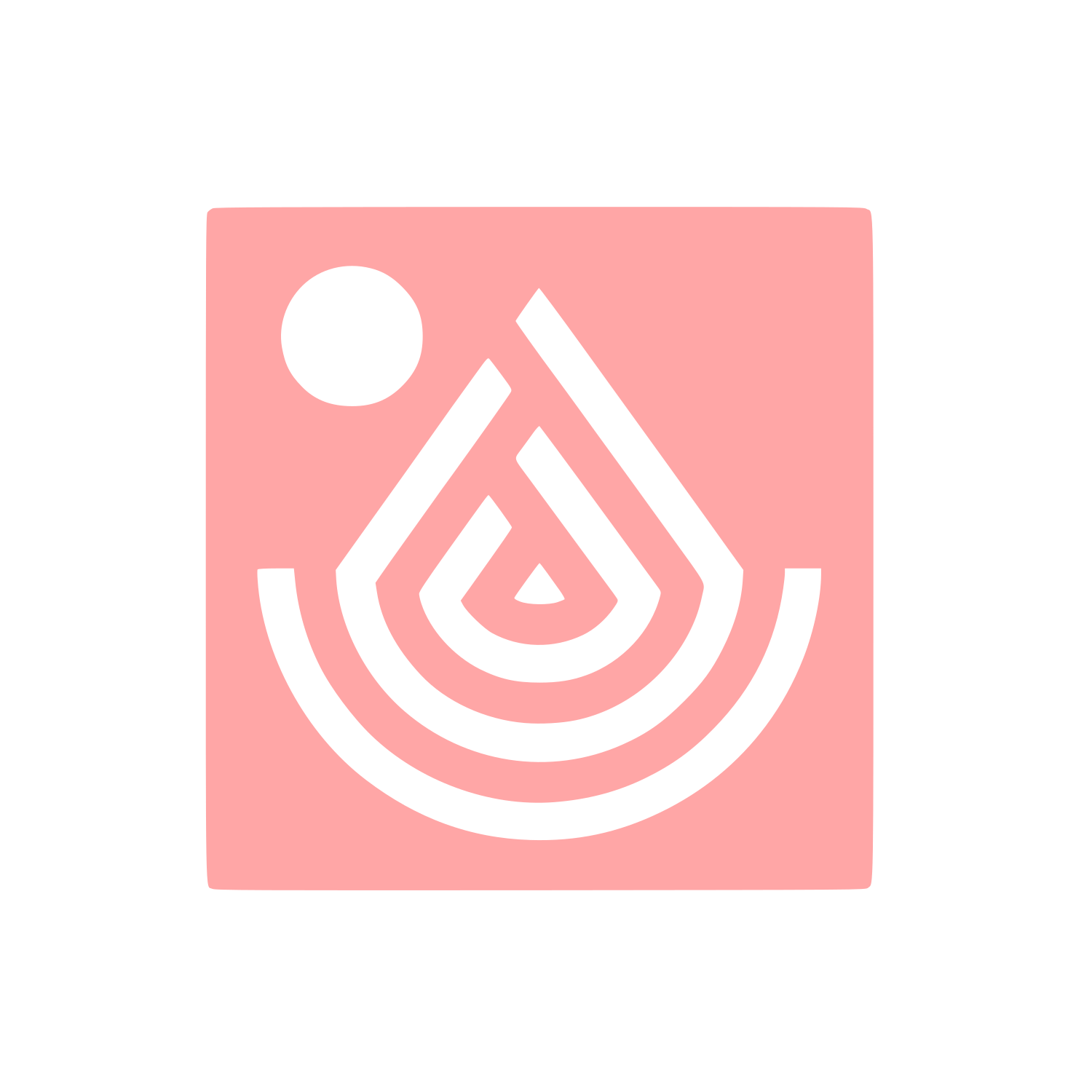 Abstract Drop with Sun Logo #ffa6a6