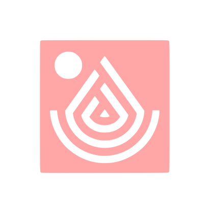Abstract Drop with Sun Logo #ffa6a6