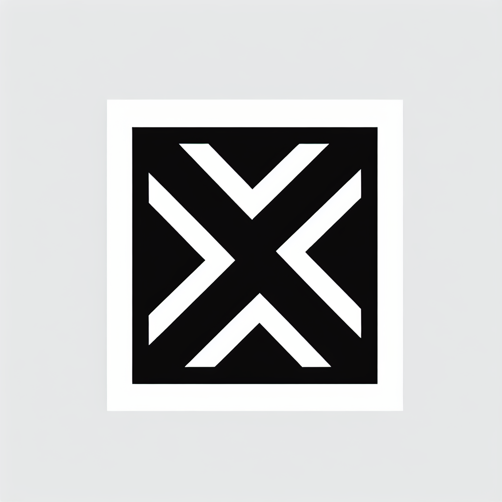 Geometric X Arrow Badge