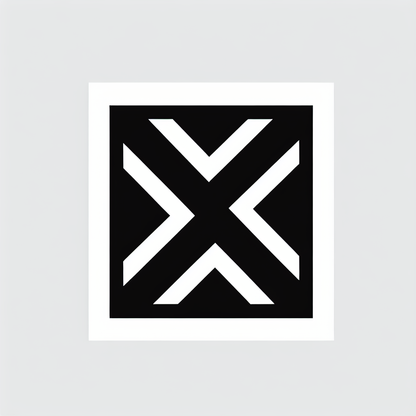 Geometric X Arrow Badge