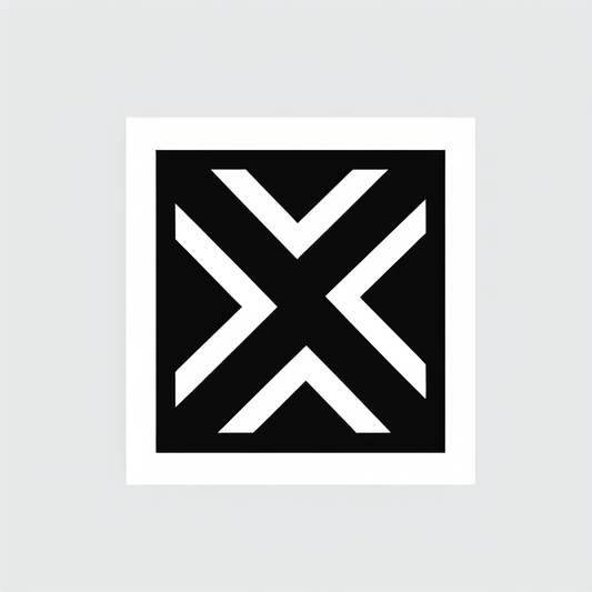 Geometric X Arrow Badge