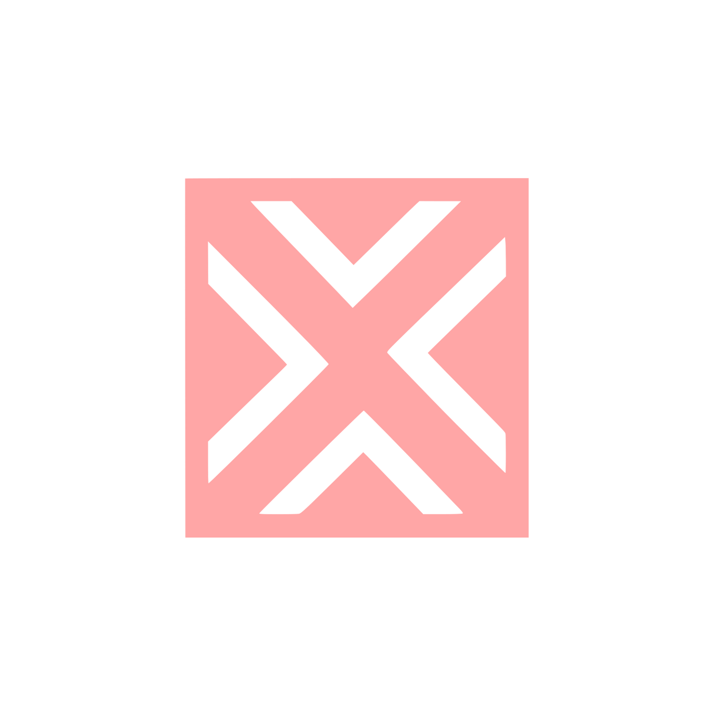 Geometric X Arrow Badge #ffa6a6